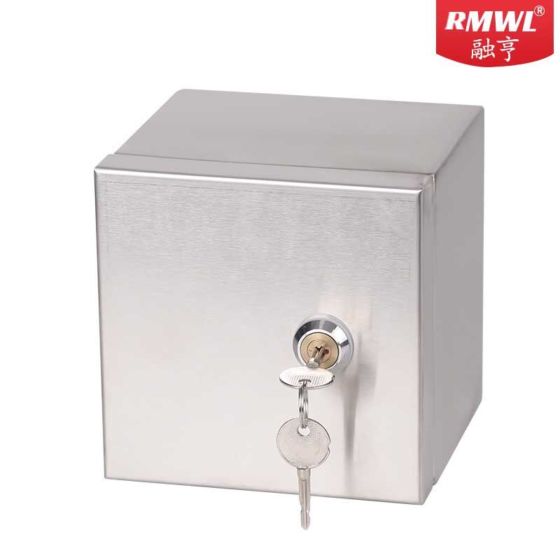 户外电动车不锈钢防水充电箱家用配电箱明装空开盒带锁防盗盒室外