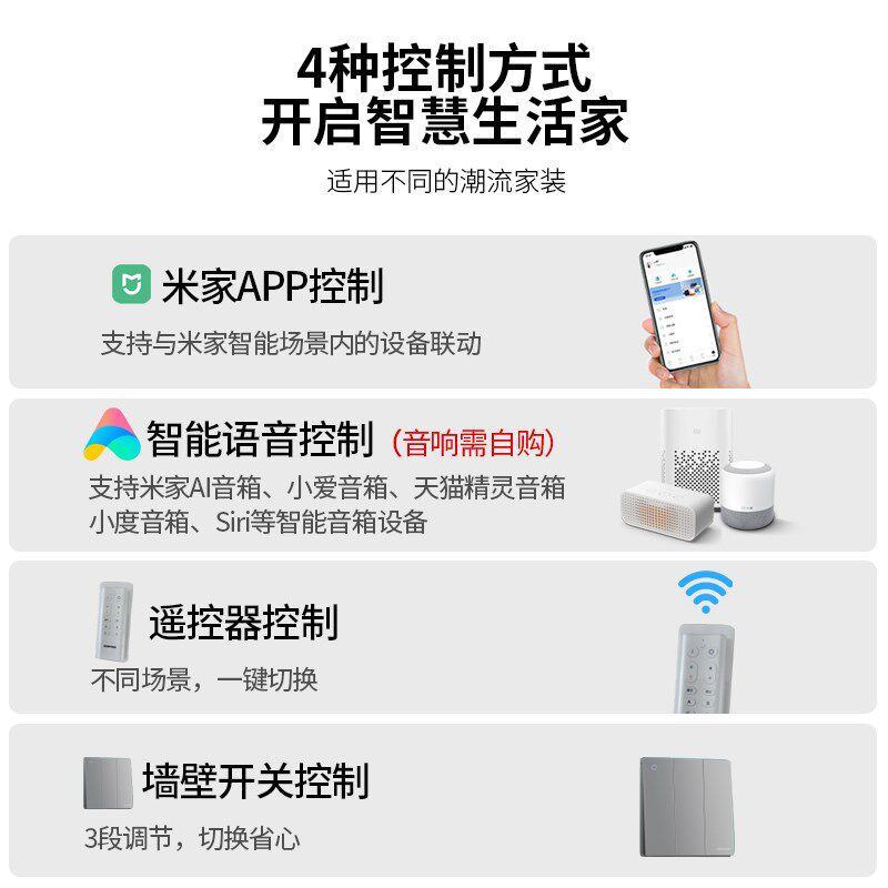 鸿雁吸顶灯客厅灯北欧简约大已接入米家智能主灯卧室灯具全屋套餐