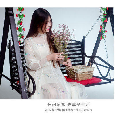 双人铁艺秋千座椅子耐用摇篮家庭成年人吊椅儿童室外千秋摇椅加厚