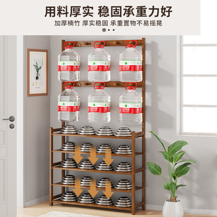 鞋架子家用入门口室内衣帽一体组合挂衣架多层多功能楼梯置物鞋柜