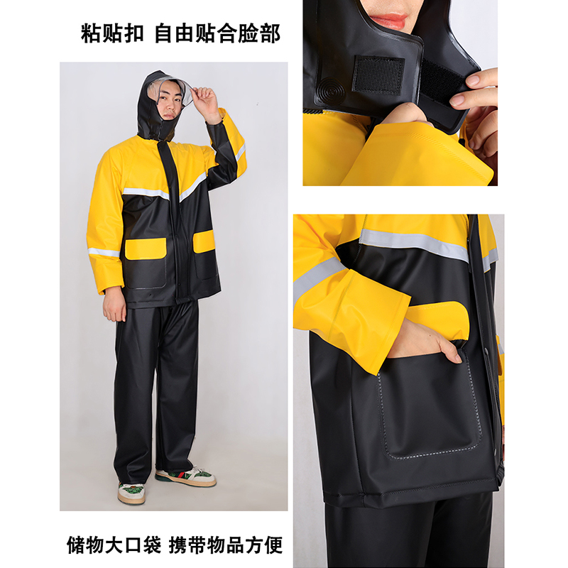 骑行服防暴雨雨衣雨裤加厚分体套装防风耐磨户外徒步外卖雨披劳保