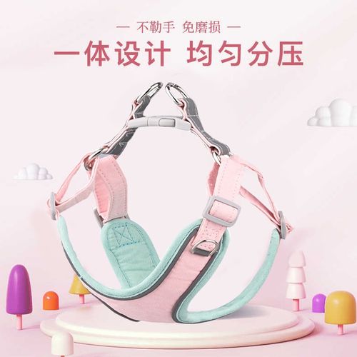狗狗背心式牵引绳小型犬胸背带防爆冲西高地遛狗绳子拴狗绳西施犬