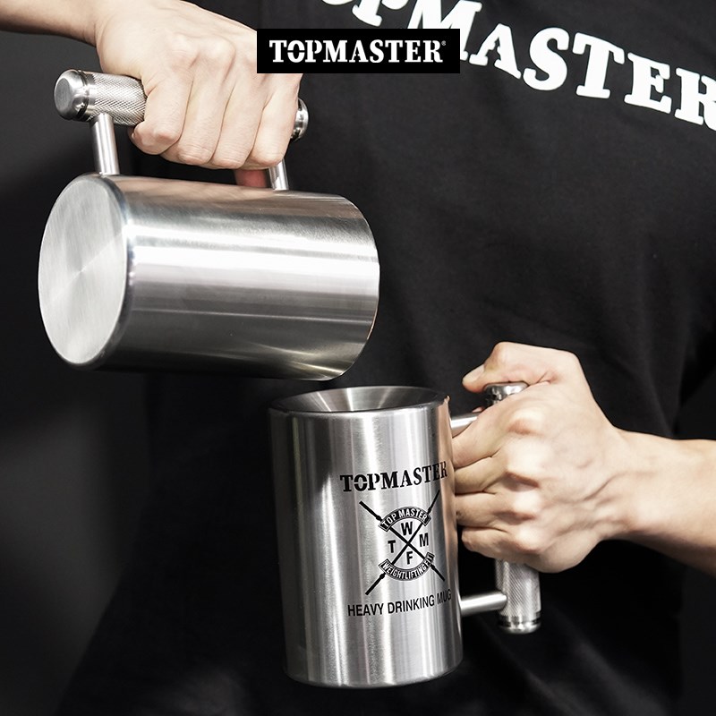 304不锈钢水杯多功能健身家用哑铃杯大容量多种规格露营商用隔热