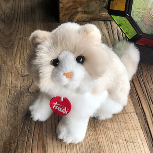 意大利trudi 米白波斯猫公仔猫咪毛绒玩具小猫玩偶生日礼物娃娃