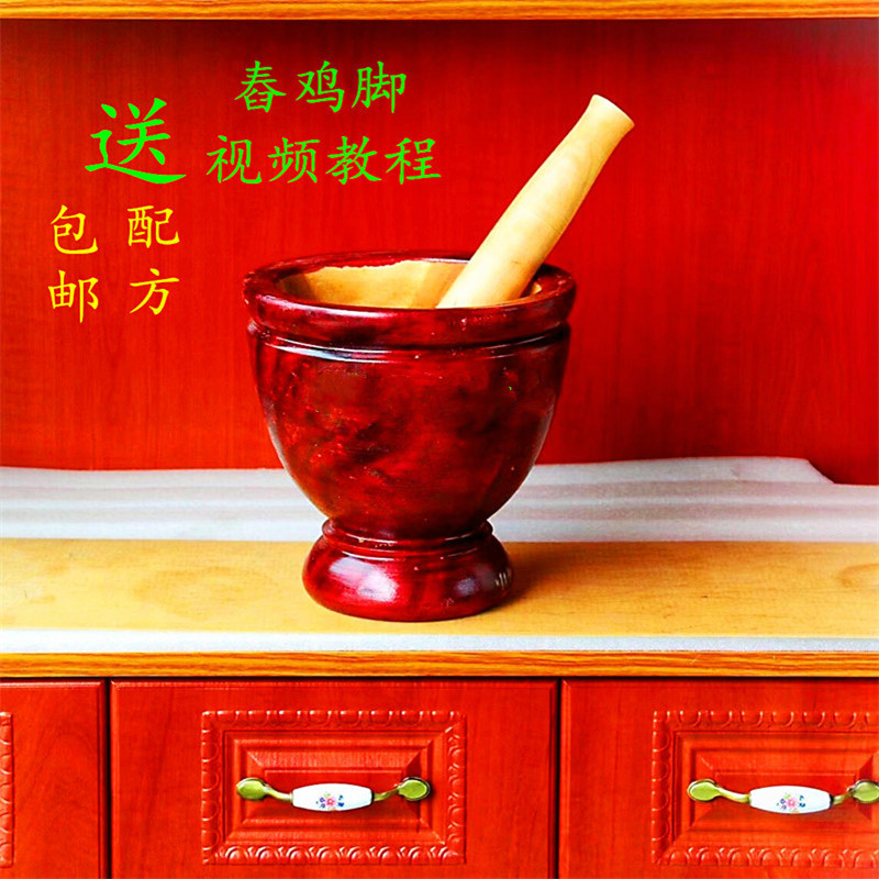 傣族舂鸡脚舂凉拌舂黄瓜泰国实木木臼舂臼捣蒜器研磨器5-12号包邮