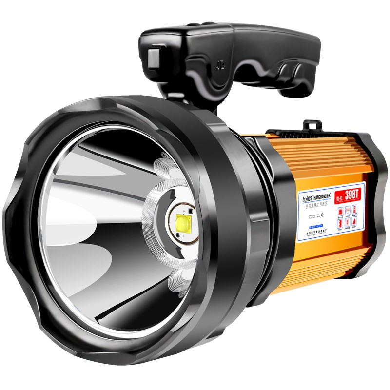 翰光P100手电筒强光充电探照灯超亮聚光远射户外知了猴氙气手提灯