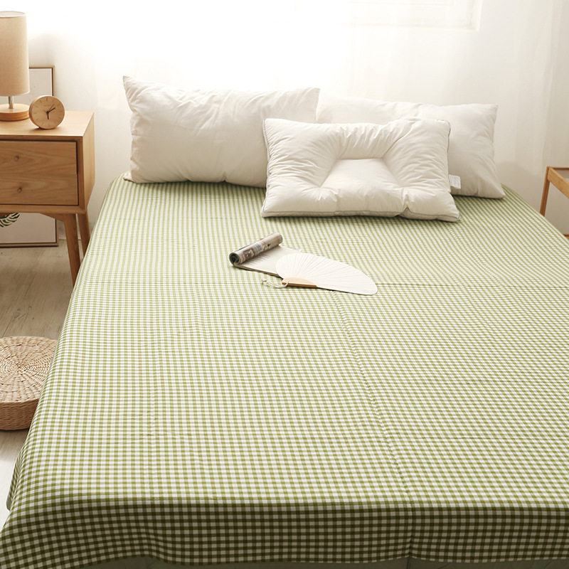 日式竹纤维纱布软凉席空调房可机洗折叠1.8m床老人儿童不冰床单垫