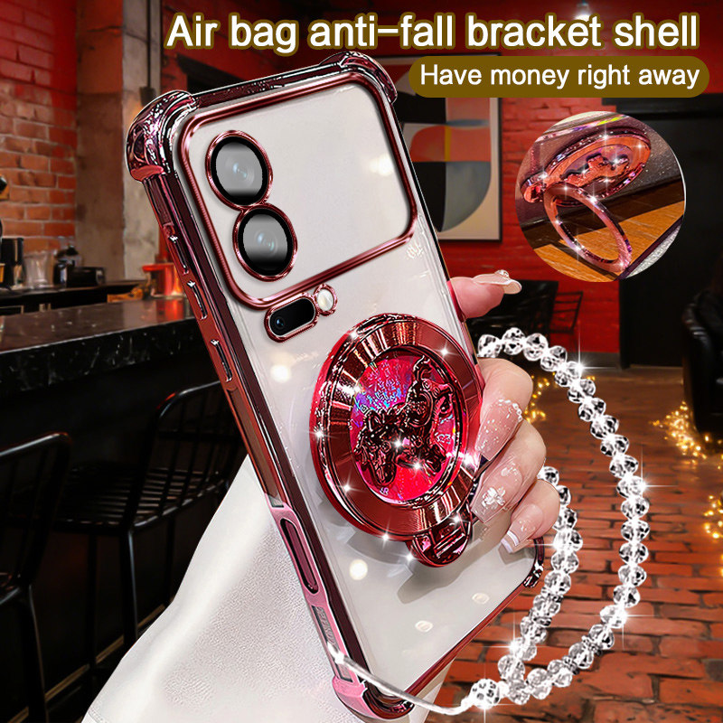 小米17promax手机壳全包电镀磁吸支架新年马上有钱高级感小米17PROMAX男女通用防指纹防汗耐磨网红同款保护壳