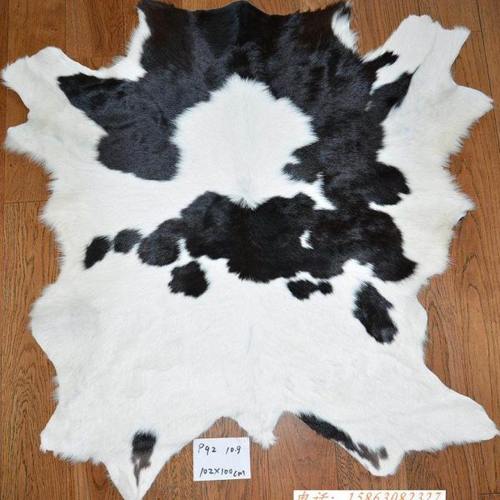 欧式精装配套整张奶牛皮地毯羔皮P92胎牛真皮毛软硬包背景墙床头