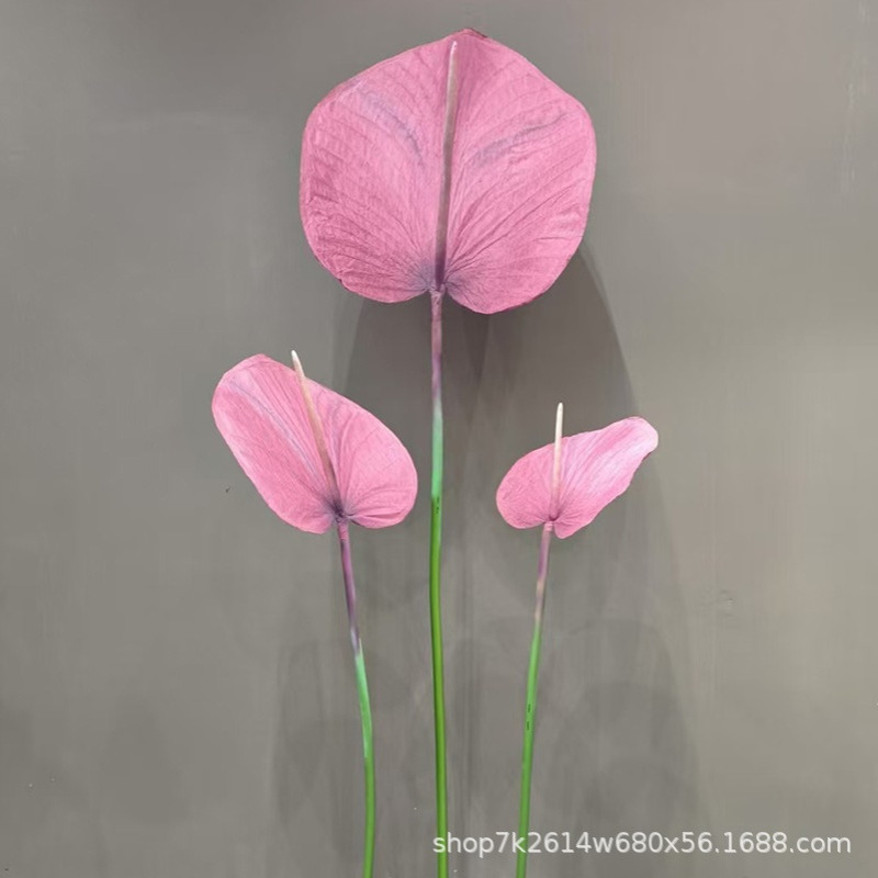 纸花仿真植物花卉红掌红烛节日花艺美陈商场装饰景观布景道具花束