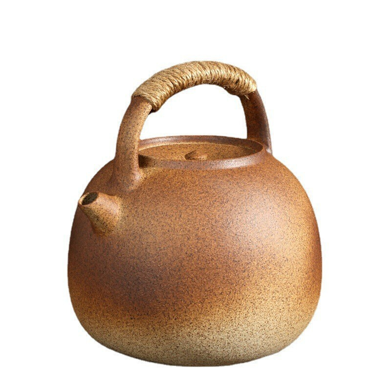 陶水壶炭炉耐热窑变泥电陶炉陶壶壶老严日式大容量煮提梁烧茶壶釉