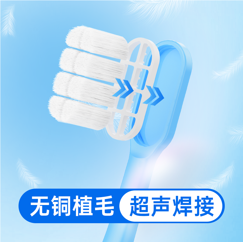 刷博士无铜软毛孕妇女士月子产妇护龈家用超薄小头情侣专用牙刷