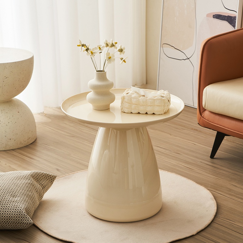 奶油风客厅沙发旁边落地摆件茶几桌边几高级感卧S室床头家居装饰