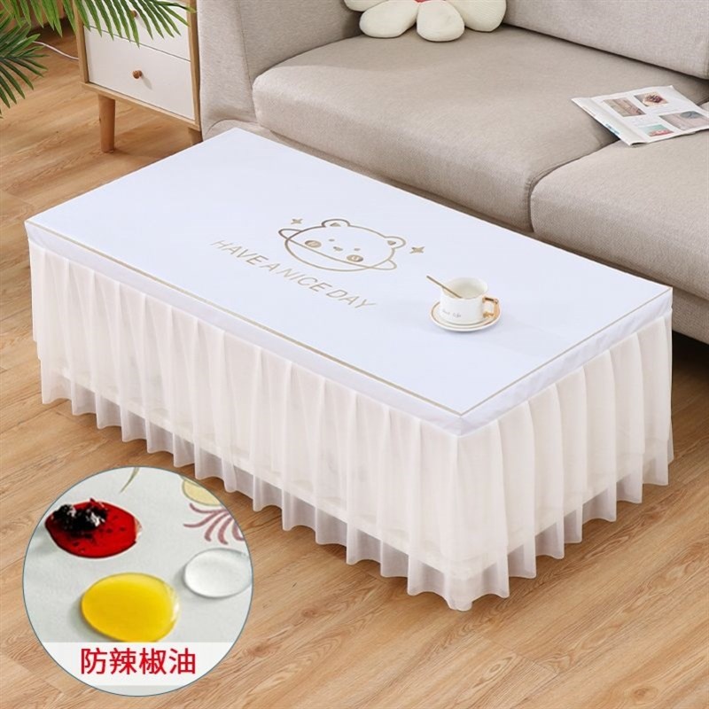 防水防油免洗茶几罩2023新款茶几桌套烤火桌电视柜餐桌桌布全包罩
