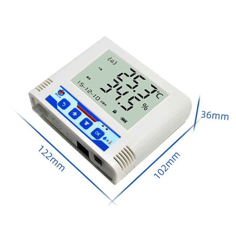建大仁科温湿度传感器变送器温湿度计记录仪液晶485modbus