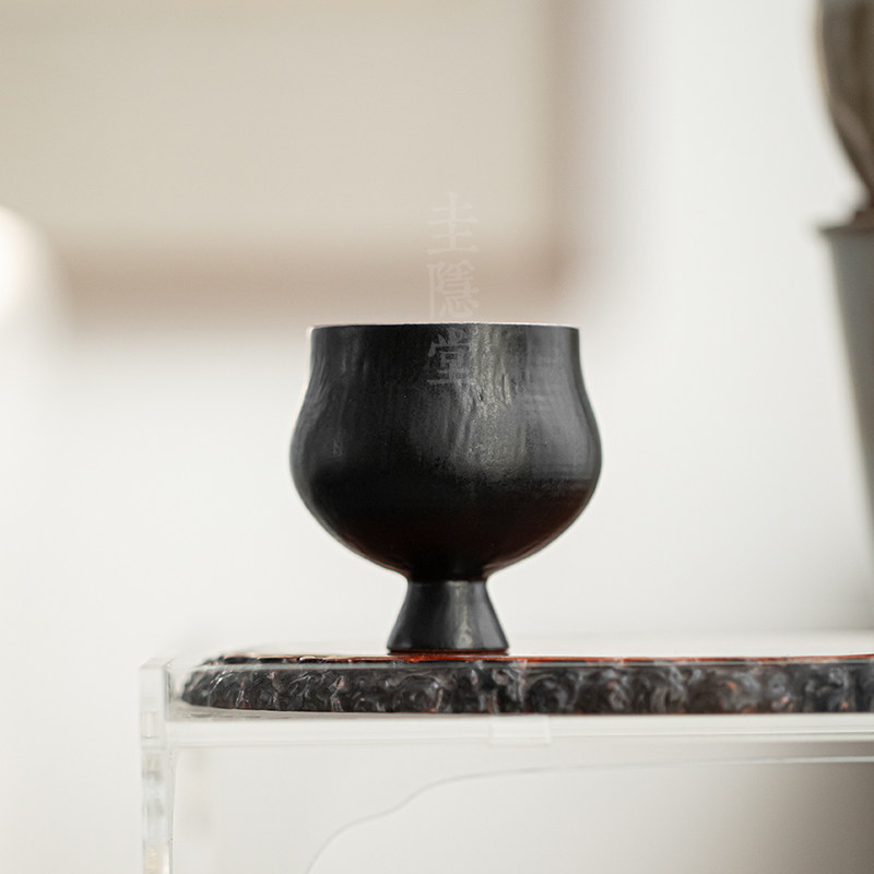 圭隐堂侘寂黑中式陶瓷茶杯主人杯品茗杯家用个人单杯功夫茶具梵汝