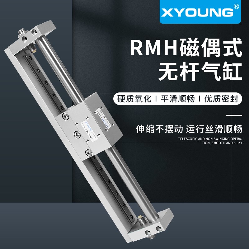 RMH20X300磁偶式无杆气缸RMH20X500-S磁耦合无杆气缸RMH20X600-S