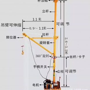 楼房上料机 吊运机 室内吊运机 小型吊料机便携式 小吊机
