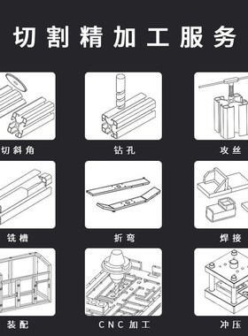 铝型材4040R铝合o金铝合金方管型材欧标支架半圆形铝材工业铝型材