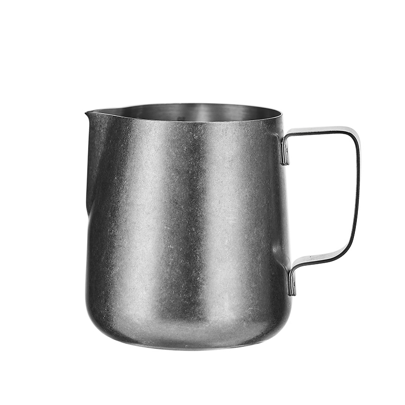 复古怀旧咖啡器具不锈p钢拉花缸尖嘴咖啡拉花杯专业打奶泡杯打奶