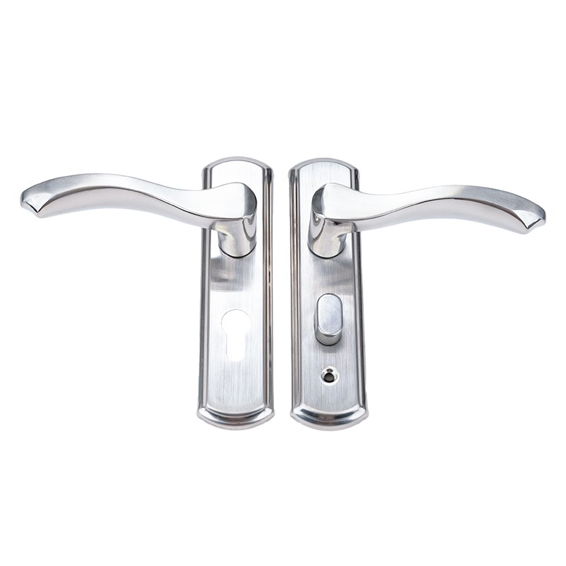 化妆室门锁带钥匙不锈钢厨房浴G室厕所门把手拉手面板锁舌