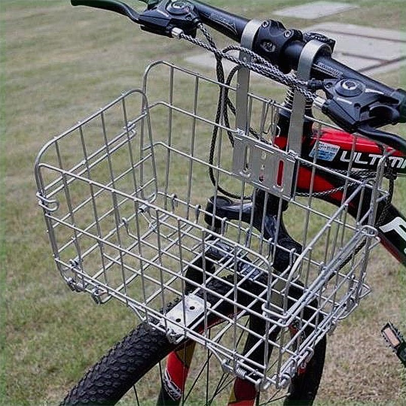 电动车后置d车筐自行车前置挂篮收纳头盔雨衣放杂物可折叠防水加