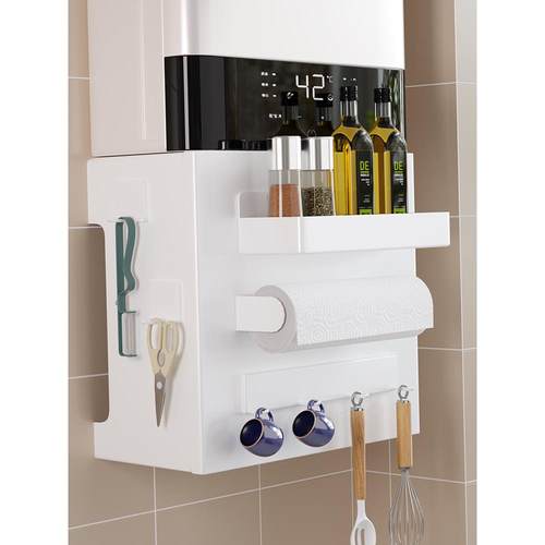 燃气热水器管罩装饰孔板厨房墙挂丑柜锅炉炉储物架