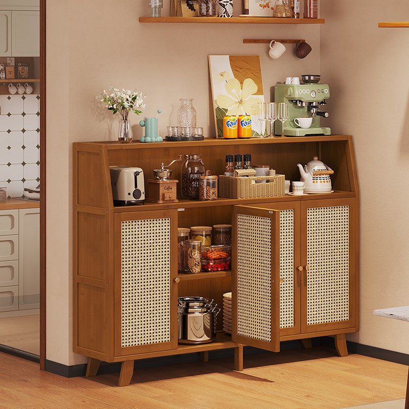 岛台柜单独移动中古风厨房茶吧一体餐边J柜小户型吧台咖啡机置物