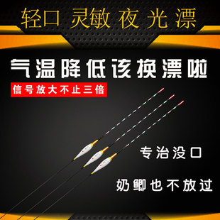 电子夜光漂电子漂深水鲫鱼漂夜钓322电池高灵敏水中无影鲤鱼纳米