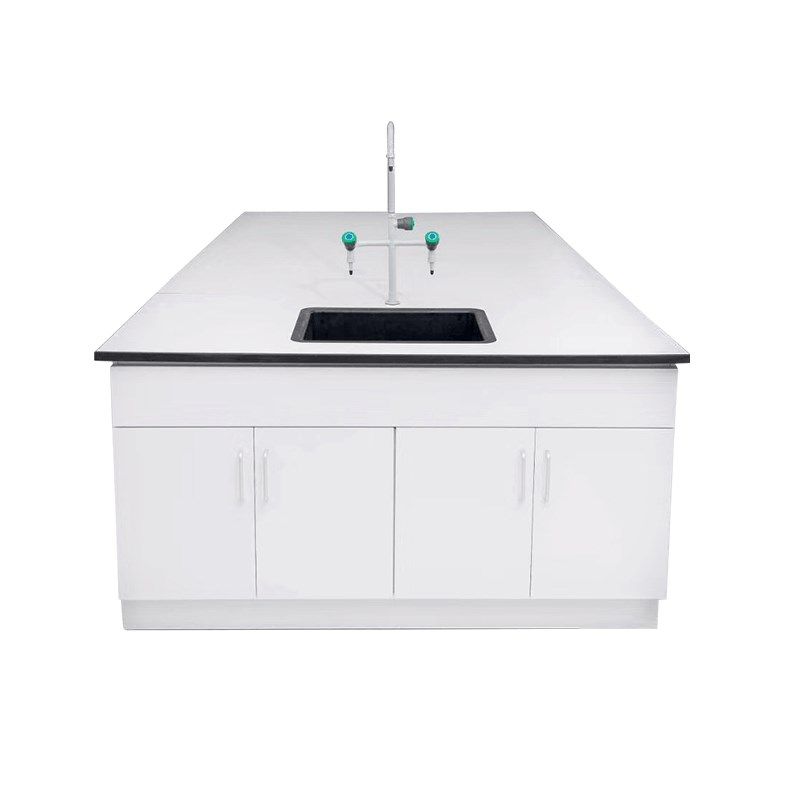 厂家全钢中央实验台化验室学生操作台工作台实验室边台理化板