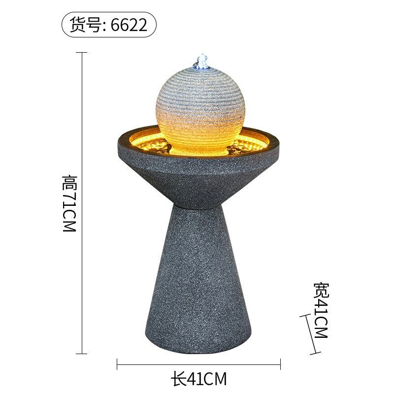 简约欧式假山流水喷泉风水轮加湿器鱼缸客厅庭院店铺乔迁开业摆件