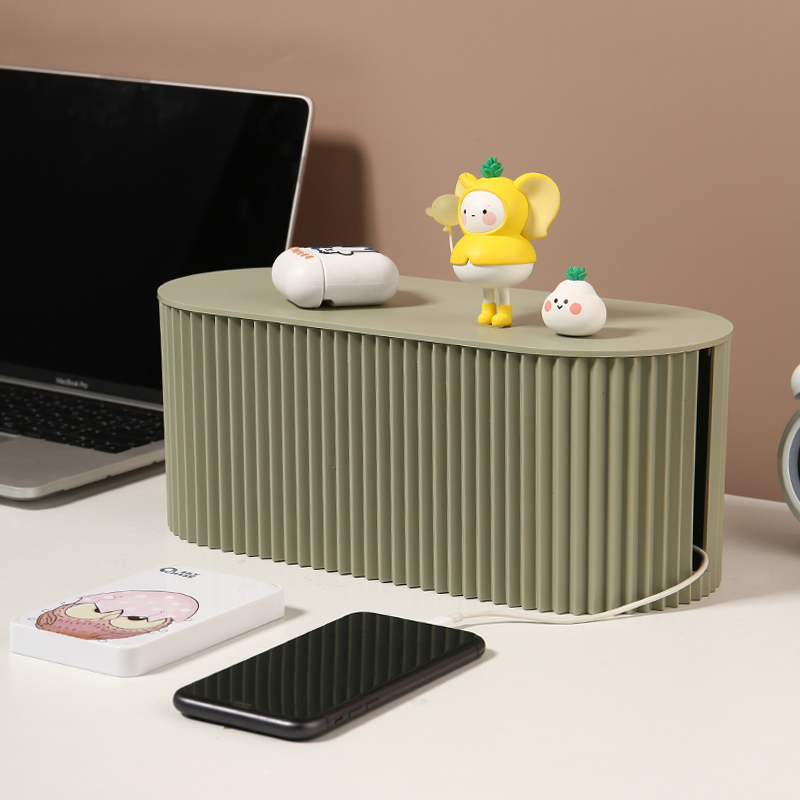 超大号电线收纳盒数据线电源线插座理线收线盒充电器插排集线器盒