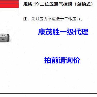 康茂胜（康茂盛）camozziEN19 二位五通气控阀（单稳式）EN551-36