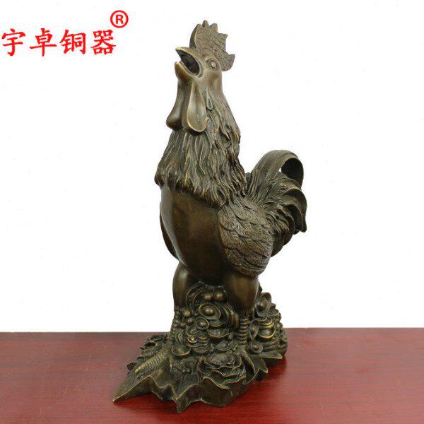宇卓铜器纯铜公鸡黄铜鸡铜鸡工艺品摆件生肖鸡