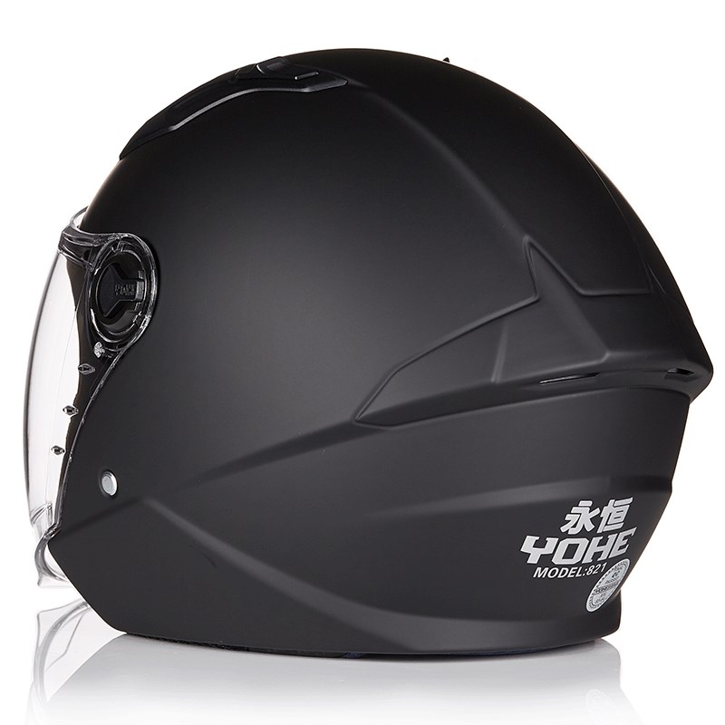 永恒3C认证电动摩托车头盔男女电瓶半覆四季灰夏防晒冬.保暖安全