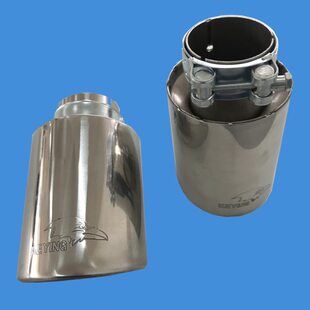 斜口卷边卷口排气管装 款 饰尾嘴尾饰口围尾管 件不锈钢改装 汽车改装