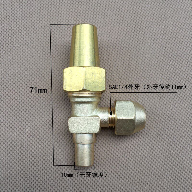 冷库设备螺杆机铜角阀NPT1/4铜截止阀角阀制冷空调机组直角阀开关