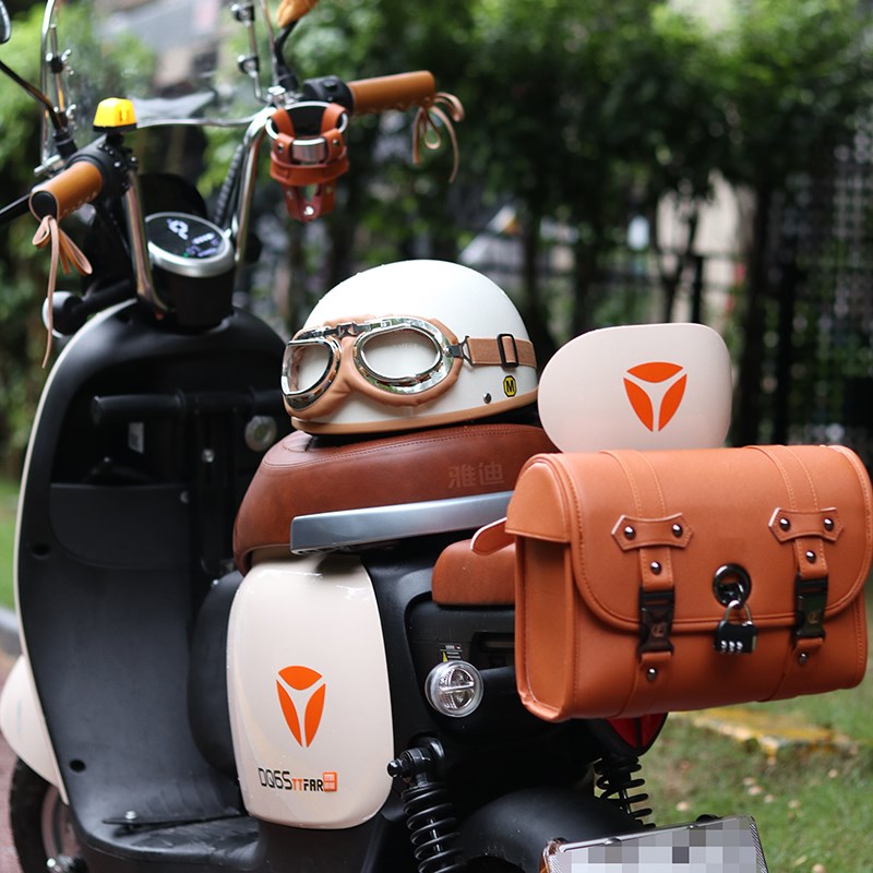 防水电瓶c车摩托车复古改装哈雷边包重机车侧包杂物包边箱骑士尾