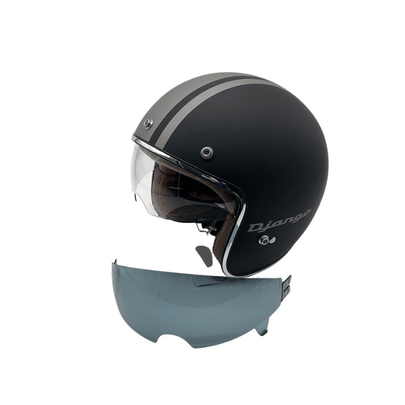 标致摩托姜戈头盔Django半盔春秋盔复古可V拆卸新款双镜片