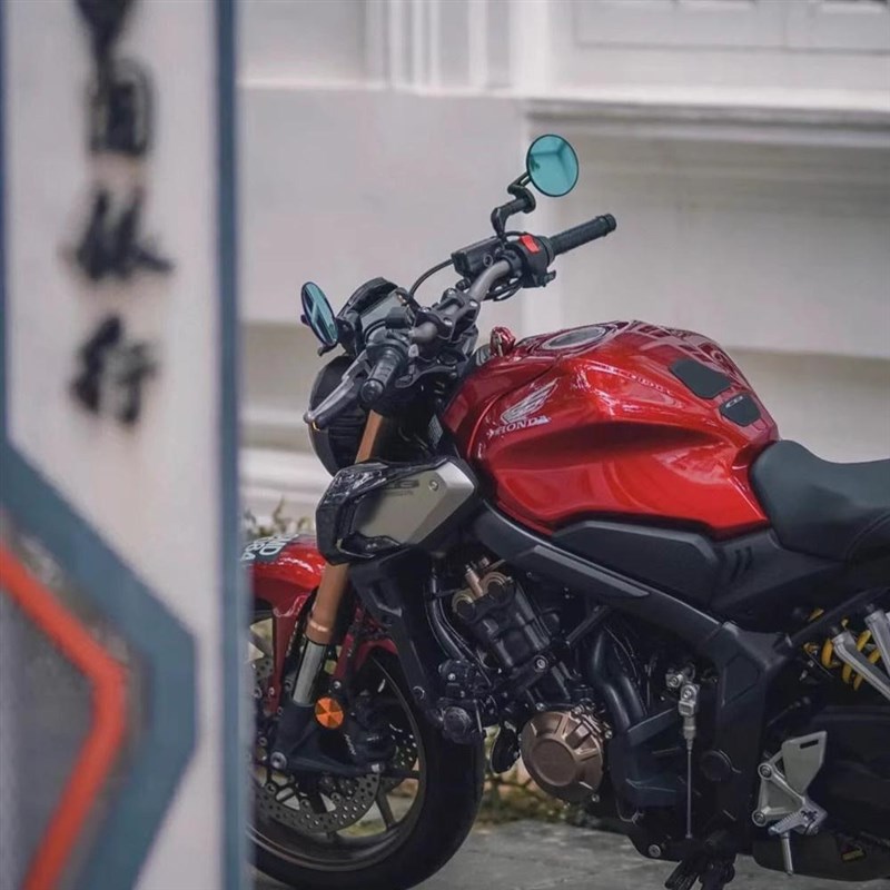 适用于本田CB190SS CB650R CB1D000R 400F改装复古反光倒车后视镜