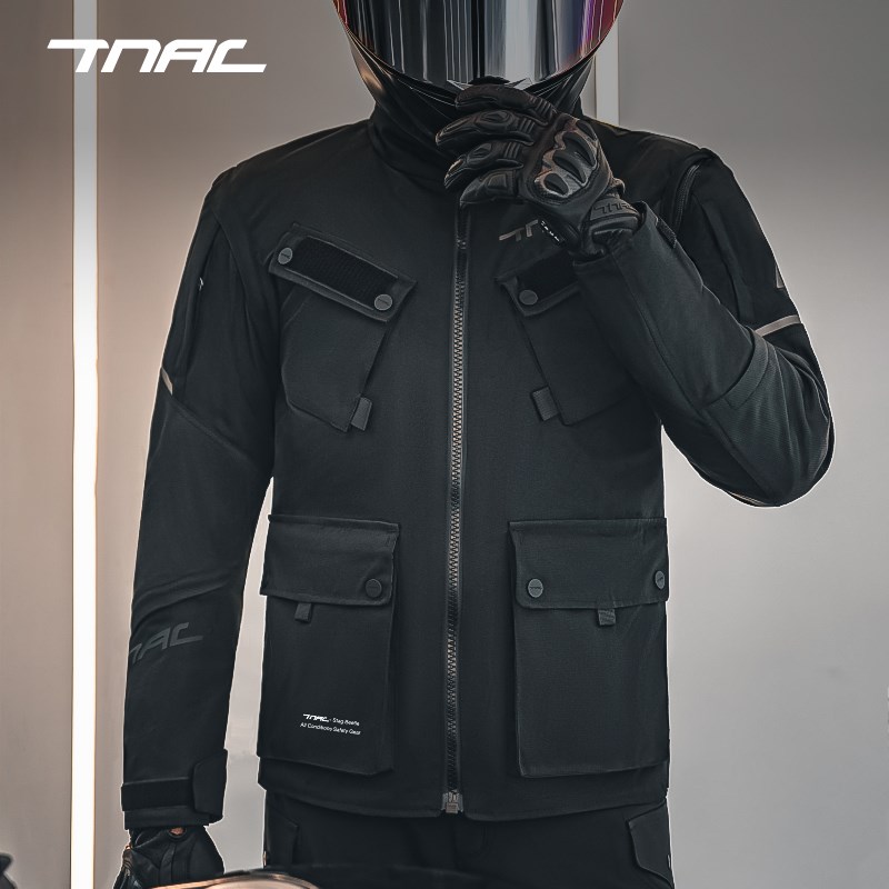 TNAC锹甲摩托车四季款骑行服男防风防水机车服保暖防摔赛车服夹克