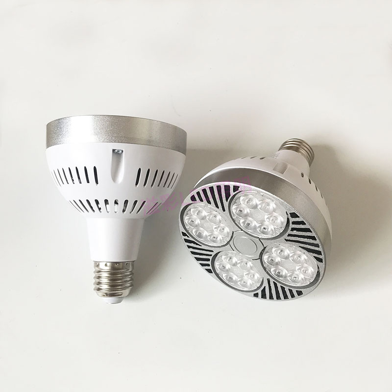35W生鲜猪肉红光E27螺口LED射灯40海鲜蓝光PAR30水果蔬菜绿光灯泡
