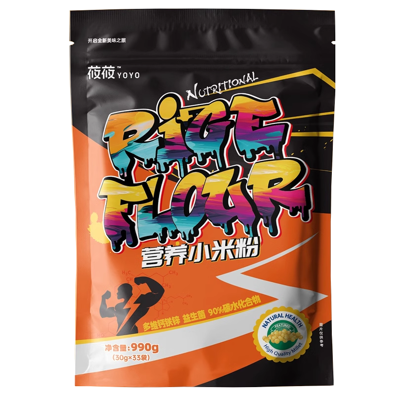 莜莜YOYO小米营养米粉健身增肌增重米糊代餐补充碳水快碳能量