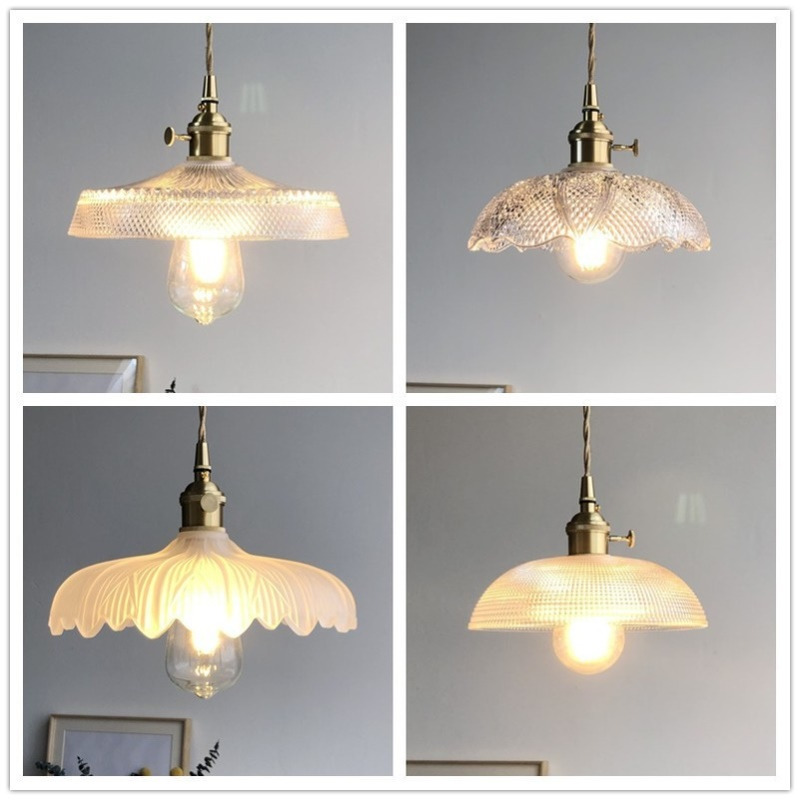 奥博老上海雕花玻璃吊灯北欧餐厅卧室床头吧台服装店现代简约吊灯