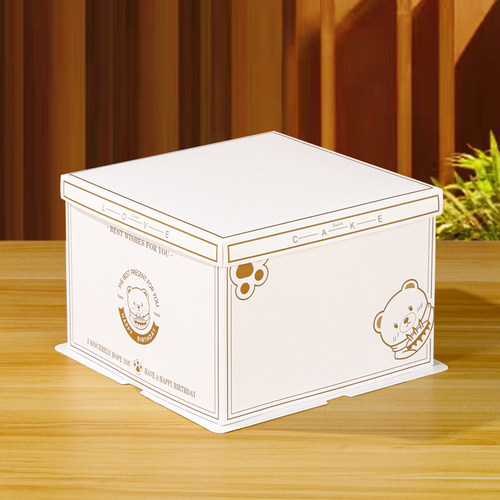 生日蛋糕盒子纸盒6六8八10寸12寸单层网红烘焙方形定制发批包装盒