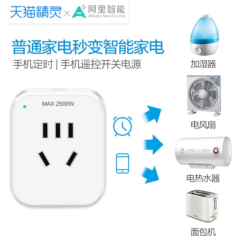 智能家居插座WiFi无线手机远程遥控开关家用定时插线板APP控制器