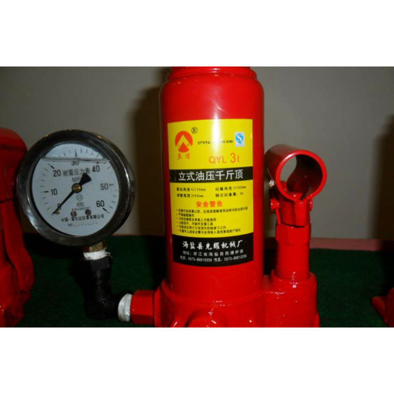 供应QYL5gT带压力表千斤顶 液压立式 5吨 数据测试 品质