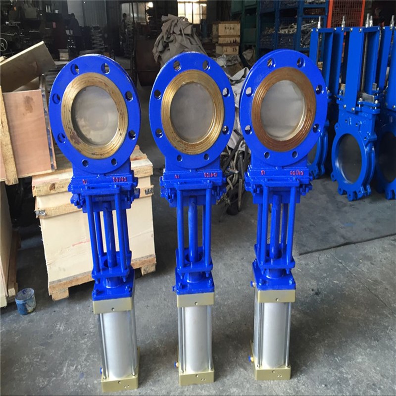 PZ673H/X-10C不锈钢 铸钢气动刀型闸阀气动法兰浆液阀插板阀DN200