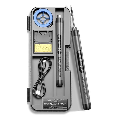 USB数显充电电烙铁便携式内热式无线家用锂电池烙铁焊烫烟工具盒