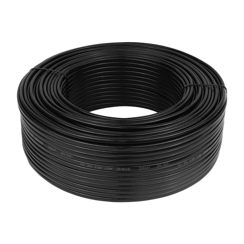 RVVB黑色护套线2芯扁平行线1 1.5 2.5平方电源线灯头0.75监控软线